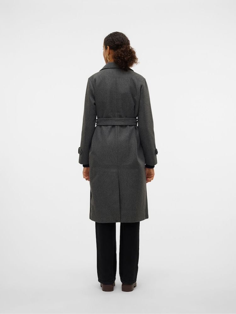 VERO MODA Grey Belted Trenchcoat - Image 2 of 6