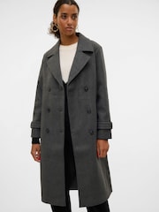 VERO MODA Grey Belted Trenchcoat - Image 4 of 6