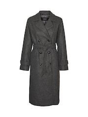 VERO MODA Grey Belted Trenchcoat - Image 5 of 6