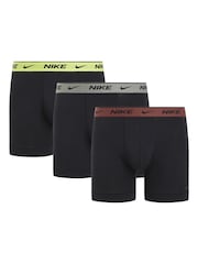 Nike Black/Burgundy Everyday Cotton Stretch Boxer Briefs 3 Pack - Image 1 of 1
