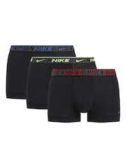 Nike Black/Red Black/Red Everyday Cotton Stretch Boxers 3 Pack - Image 1 of 2