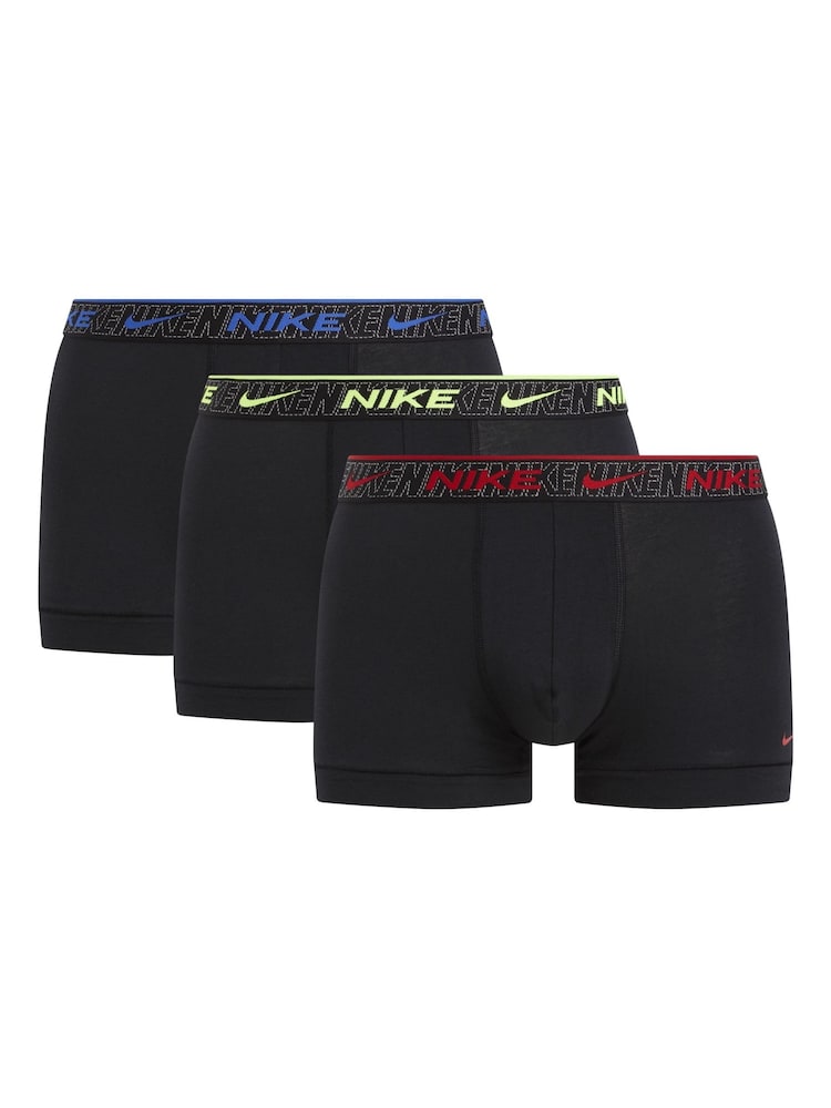 Nike Black/Red Black/Red Everyday Cotton Stretch Boxers 3 Pack - Image 1 of 2