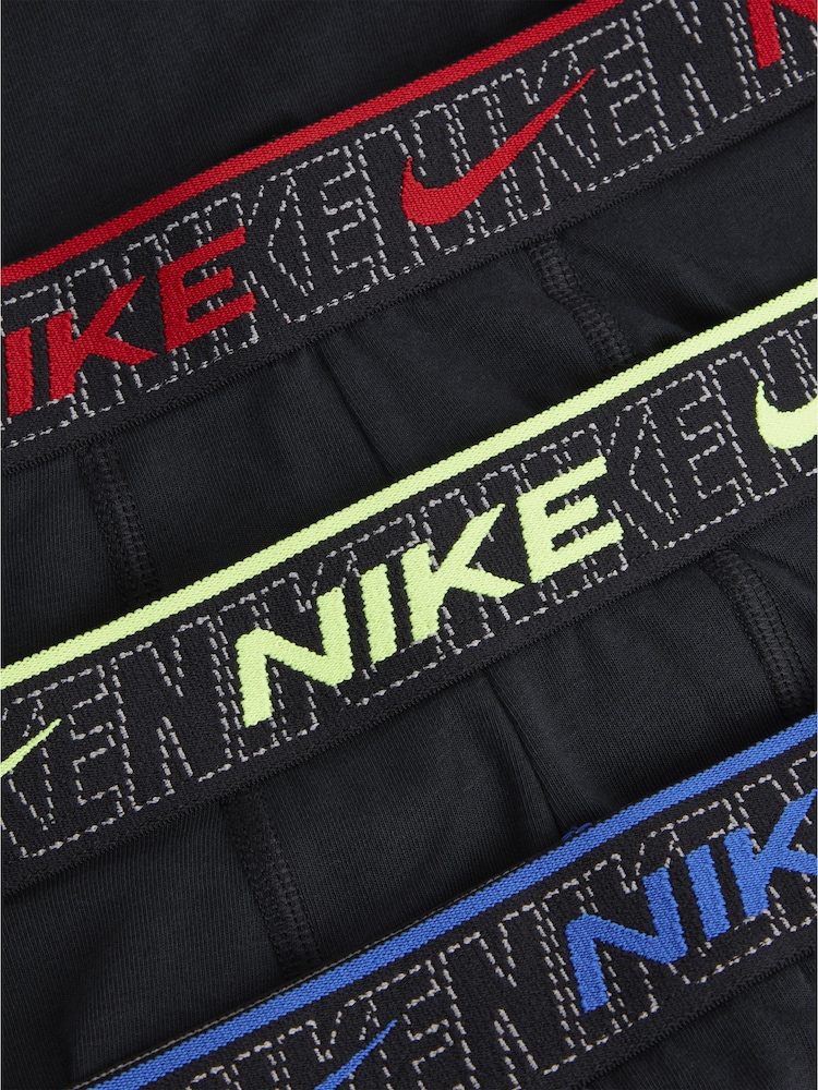 Nike Black/Red Black/Red Everyday Cotton Stretch Boxers 3 Pack - Image 2 of 2