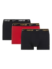 Nike Black Black Everyday Cotton Stretch Boxers 3 Pack - Image 1 of 2