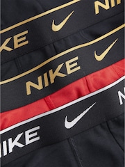 Nike Black Black Everyday Cotton Stretch Boxers 3 Pack - Image 2 of 2