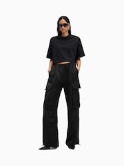 AllSaints Black Barbara Trousers - Image 1 of 10