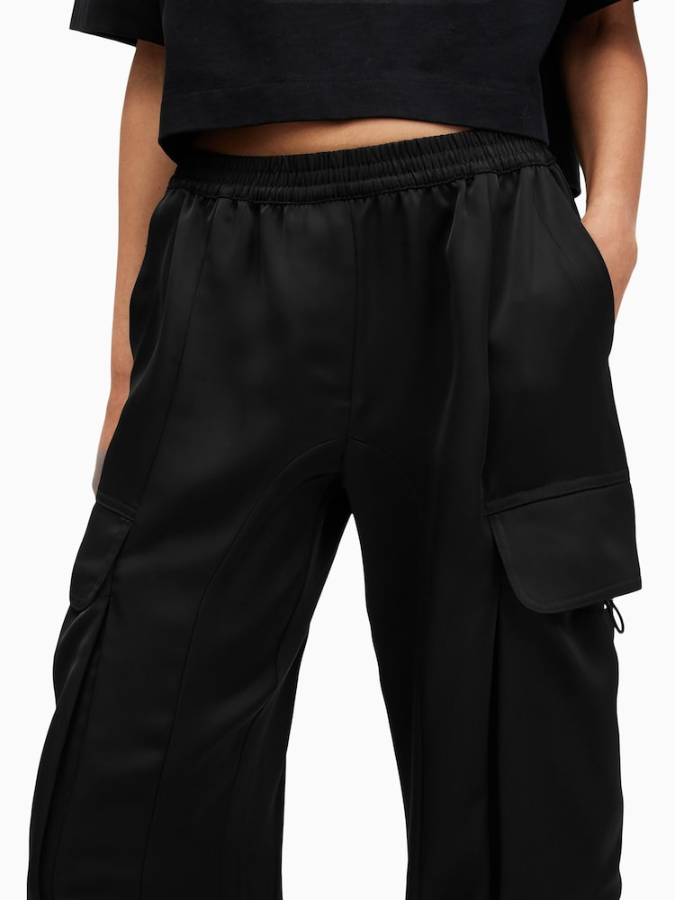 AllSaints Black Barbara Trousers - Image 3 of 10