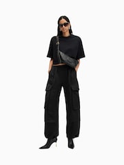 AllSaints Black Barbara Trousers - Image 4 of 10
