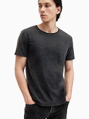 AllSaints Black Bodega Short Sleeve Crew T-Shirt - Image 1 of 7