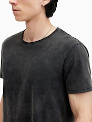 AllSaints Black Bodega Short Sleeve Crew T-Shirt - Image 2 of 7