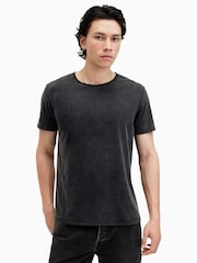 AllSaints Black Bodega Short Sleeve Crew T-Shirt - Image 4 of 7