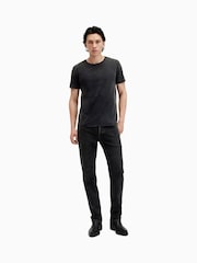 AllSaints Black Bodega Short Sleeve Crew T-Shirt - Image 5 of 7