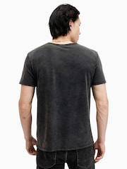 AllSaints Black Bodega Short Sleeve Crew T-Shirt - Image 6 of 7