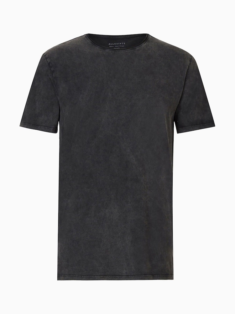 AllSaints Black Bodega Short Sleeve Crew T-Shirt - Image 7 of 7