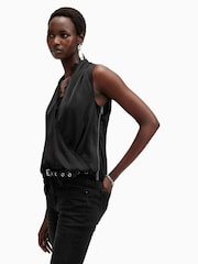 AllSaints Black Abi Lace Top - Image 4 of 7
