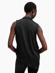 AllSaints Black Abi Lace Top - Image 6 of 7