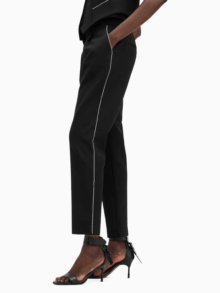 AllSaints Black Atlas Krys Trousers - Image 4 of 8