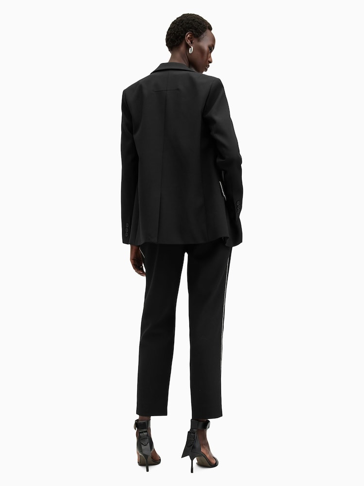 AllSaints Black Atlas Krys Trousers - Image 7 of 8