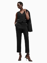 AllSaints Black Atlas Krys Waistcoat - Image 3 of 7