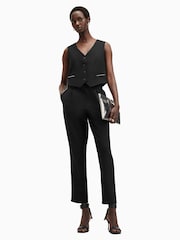 AllSaints Black Atlas Krys Waistcoat - Image 4 of 7