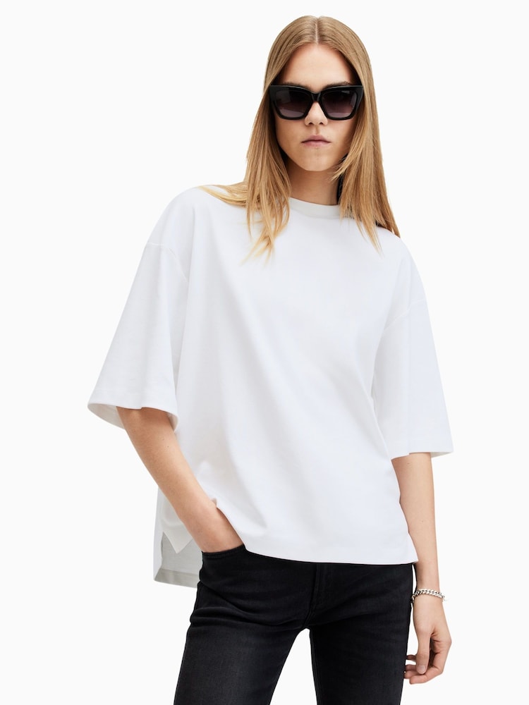 AllSaints White Amelie T-Shirt - Image 1 of 7
