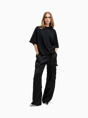 AllSaints Black Amelie T-Shirt - Image 4 of 8