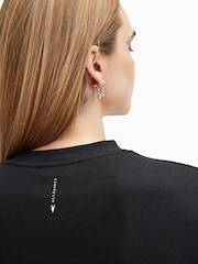 AllSaints Black Amelie T-Shirt - Image 5 of 8