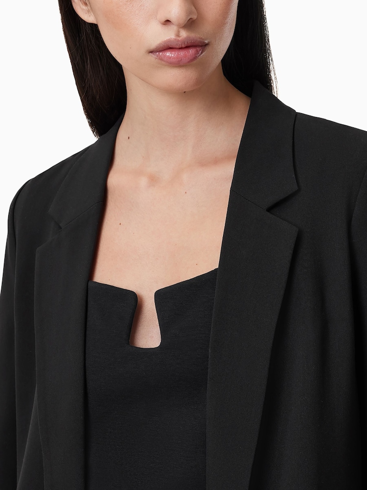 AllSaints Black Aleida Black Tailored Fit Blazer - Image 2 of 7 AllSaints Black Aleida Black Tailored Fit Blazer - Image 2 of 7