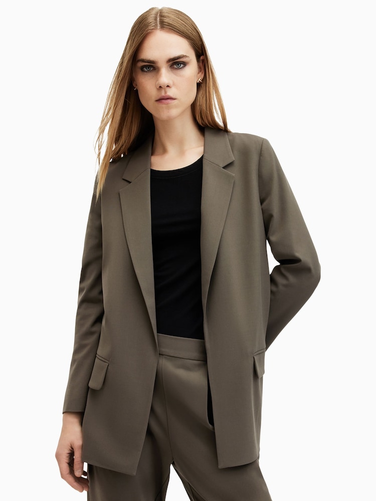AllSaints Black Aleida Tri Blazer - Image 3 of 10