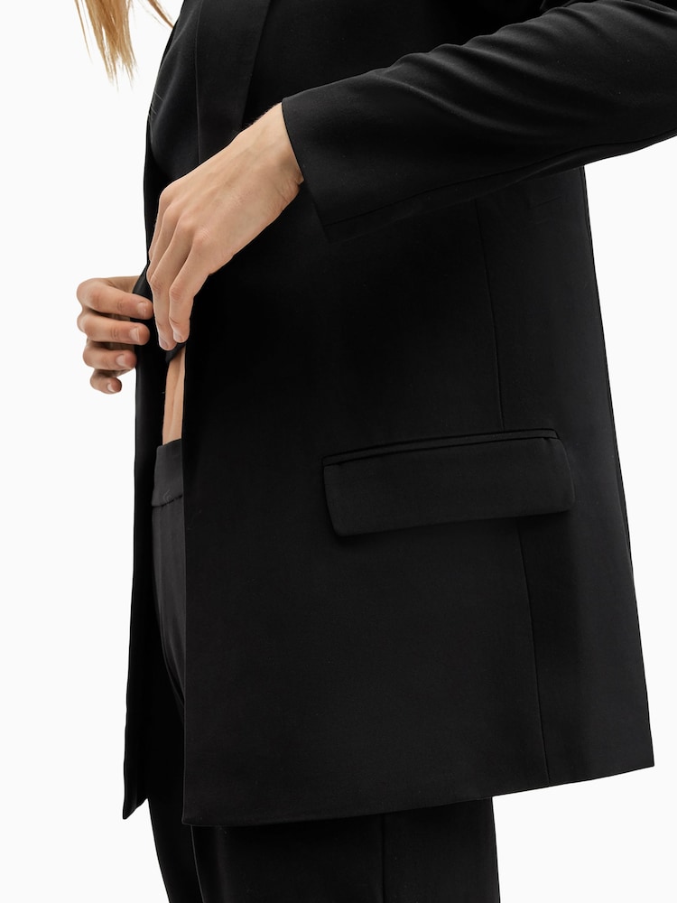 AllSaints Black Aleida Tri Blazer - Image 5 of 10