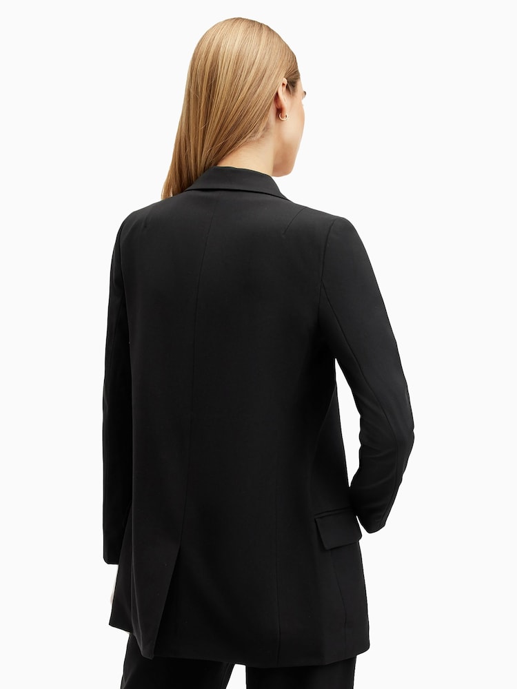 AllSaints Black Aleida Tri Blazer - Image 6 of 10