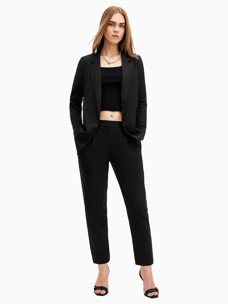 AllSaints Black Aleida Tri Blazer - Image 8 of 10