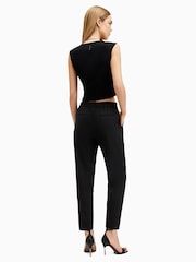 AllSaints Black Aleida Tri Trousers - Image 6 of 7