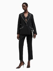 AllSaints Black Atlas Krys Blazer - Image 1 of 9