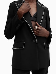 AllSaints Black Atlas Krys Blazer - Image 3 of 9