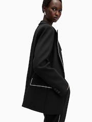 AllSaints Black Atlas Krys Blazer - Image 4 of 9
