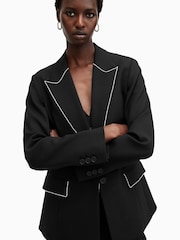 AllSaints Black Atlas Krys Blazer - Image 6 of 9