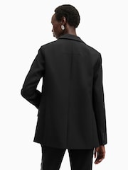 AllSaints Black Atlas Krys Blazer - Image 8 of 9