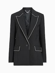 AllSaints Black Atlas Krys Blazer - Image 9 of 9