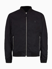 AllSaints Black Dark Bassett Bomber Jacket - Image 9 of 9