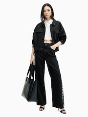 AllSaints Black Blake Stud Jeans - Image 1 of 9
