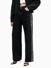 AllSaints Black Blake Stud Jeans - Image 2 of 9