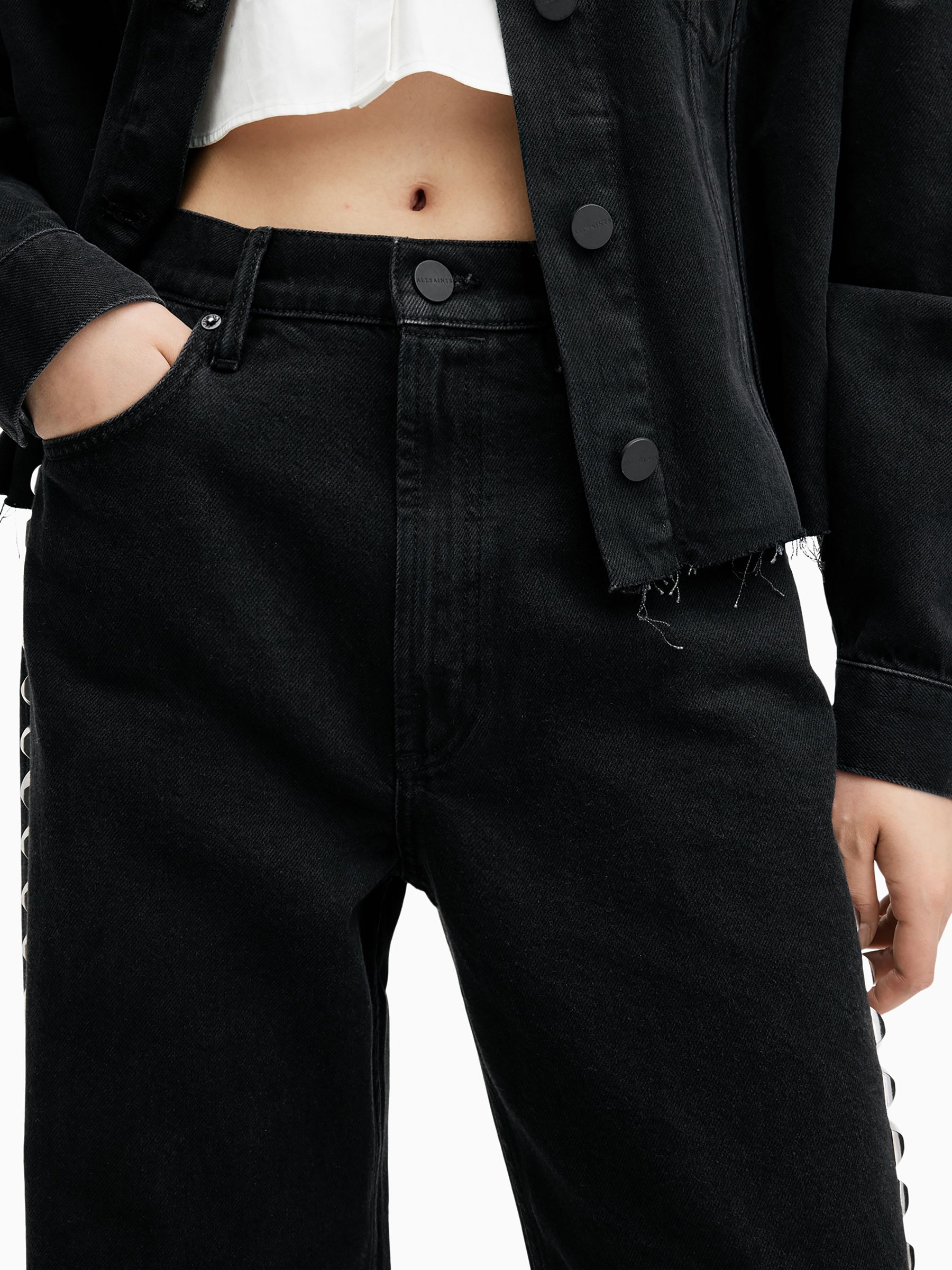 Buy AllSaints Black Blake Stud Jeans from Next USA