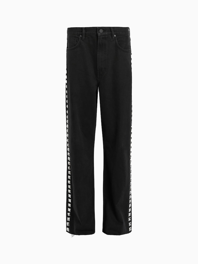 AllSaints Black Blake Stud Jeans - Image 9 of 9