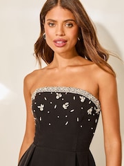 Lipsy Embelished Premium Bandeau Prom Midi Dress - Imagen 3 de 4