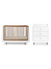 Snuz Set of 2 Walnut SnuzKot Skandi Nursery Furniture - Image 1 of 10