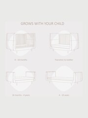 Snuz Set of 2 Walnut SnuzKot Skandi Nursery Furniture - Image 3 of 10