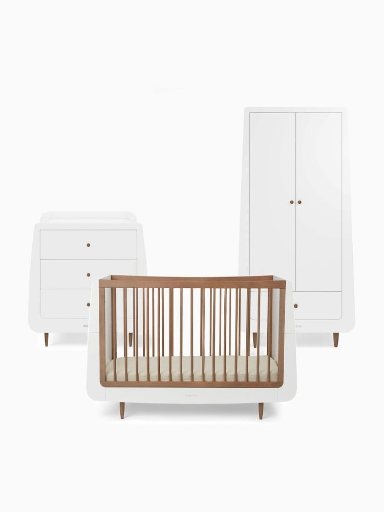 Snuz Walnut SnuzKot Skandi 3 Piece Nursery Furniture Set - Image 1 of 11