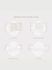 Snuz Silver Birch SnuzKot Skandi 3 Piece Nursery Furniture Set - Image 3 of 11