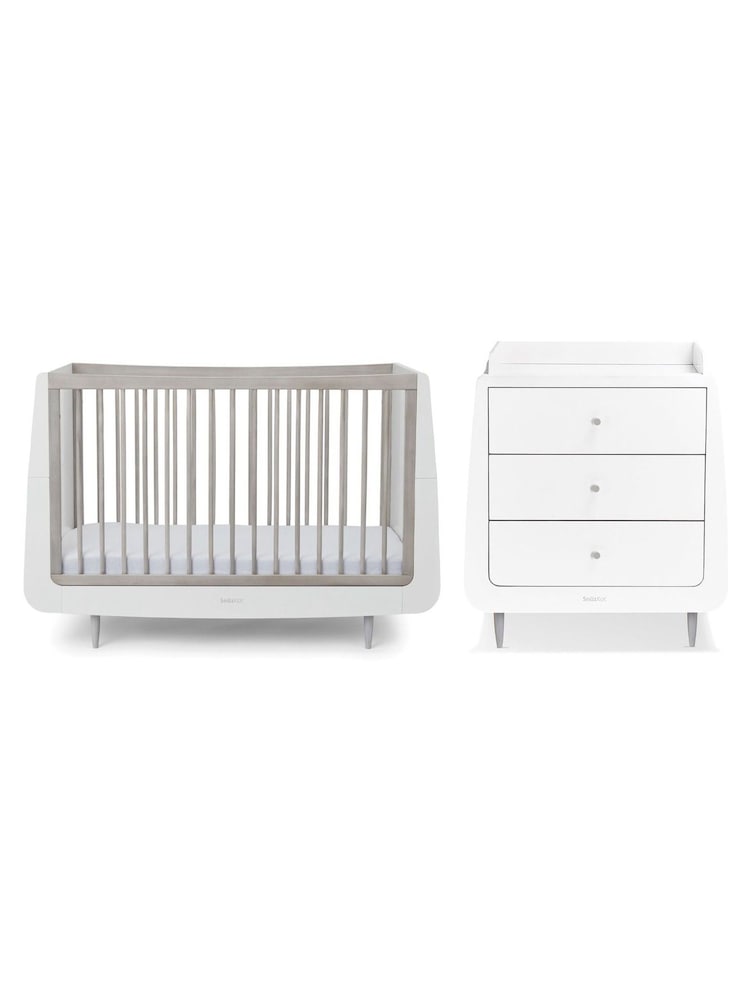 Snuz Silver Birch SnuzKot Skandi 2 Piece Nursery Furniture Set - Image 1 of 10